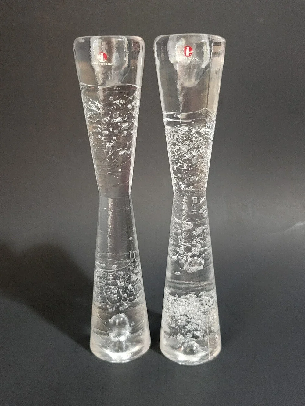 Pair Iittala Arkipelago Hourglass Candlestick Holders Timo Sarpenava Vtg 60s MCM